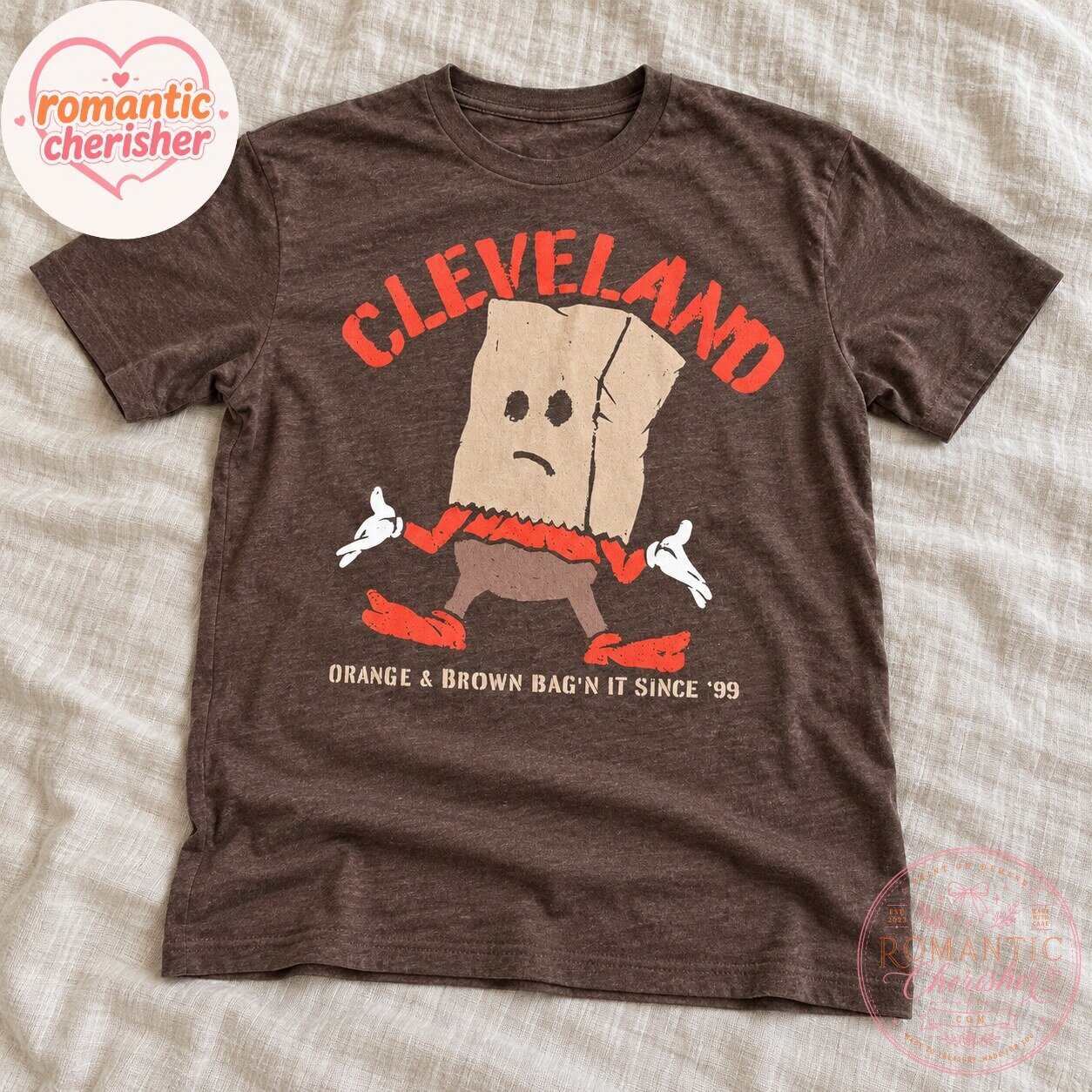 Cleveland Browns Paper Bag Fan T-Shirt 7 Cleveland Browns Paper Bag Fan T-Shirt