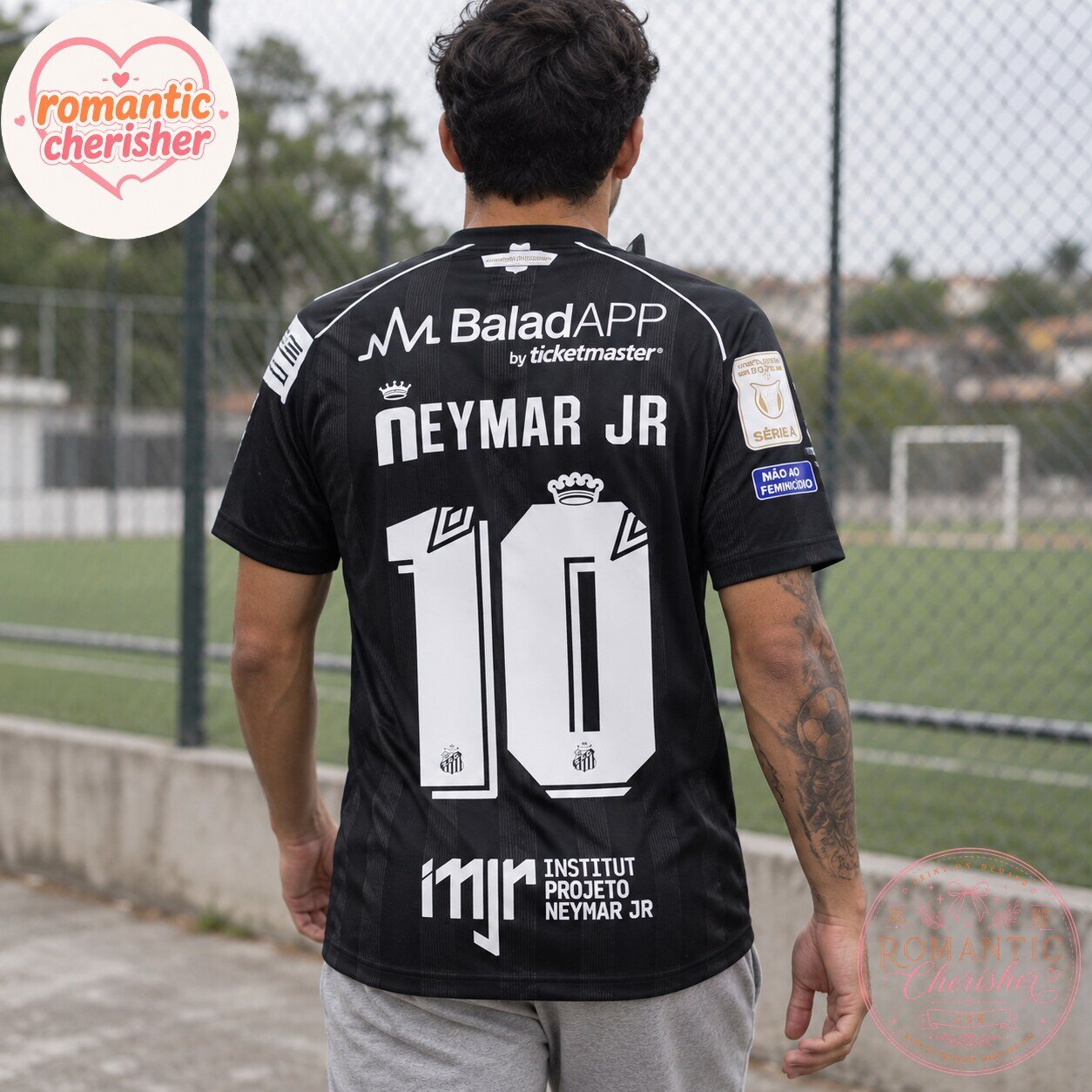 Santos FC Neymar Jr Number 10 Black Soccer Jersey 5 Santos FC Neymar Jr Number 10 Black Soccer Jersey