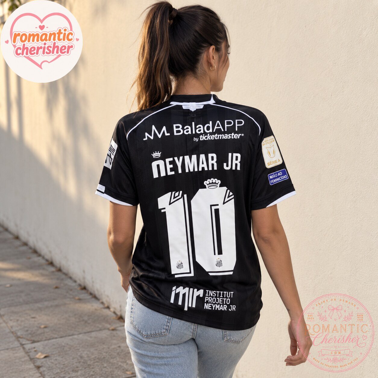 Santos FC Neymar Jr Number 10 Black Soccer Jersey 7 Santos FC Neymar Jr Number 10 Black Soccer Jersey
