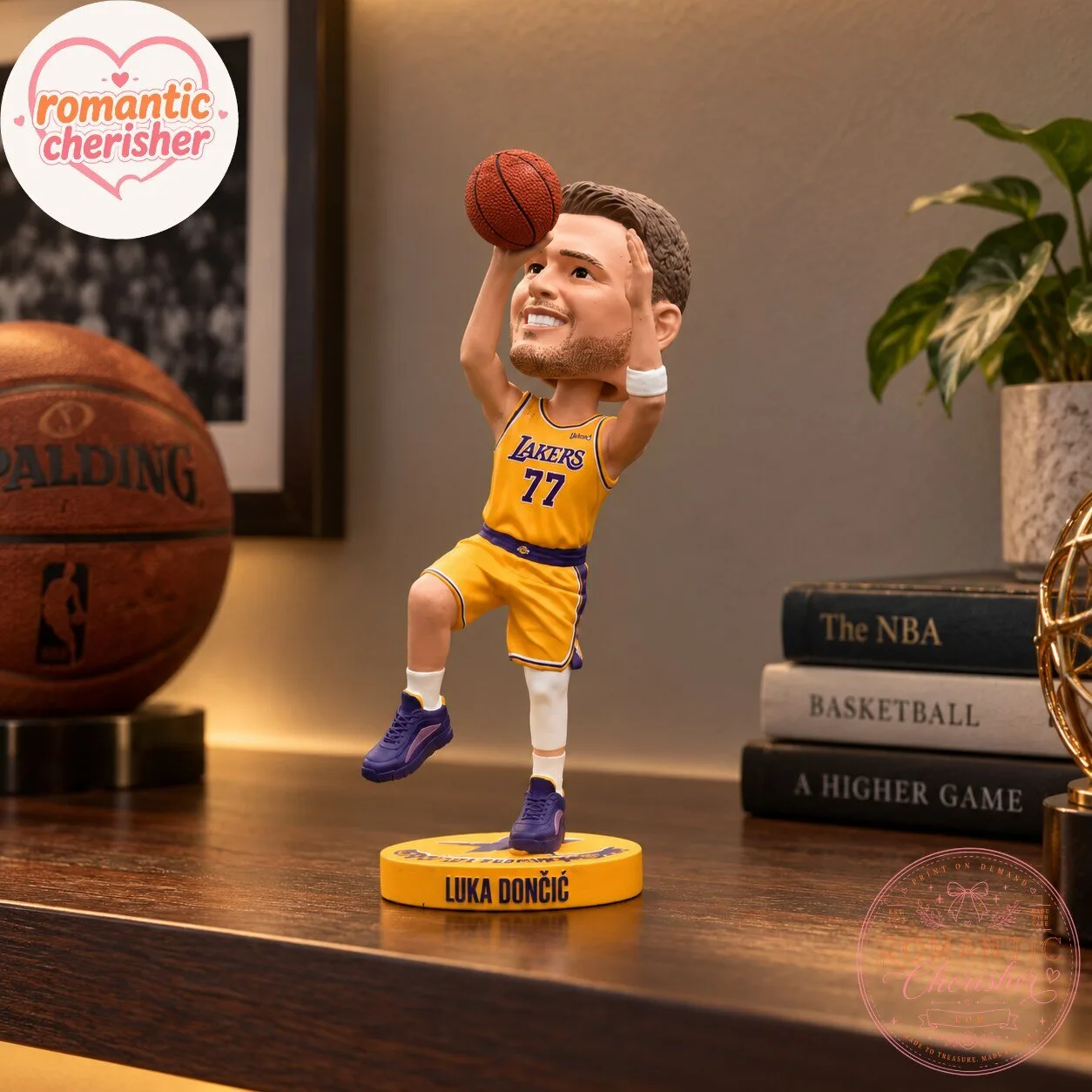 Luka Doncic Los Angeles Lakers Number 77 Bobblehead Figure