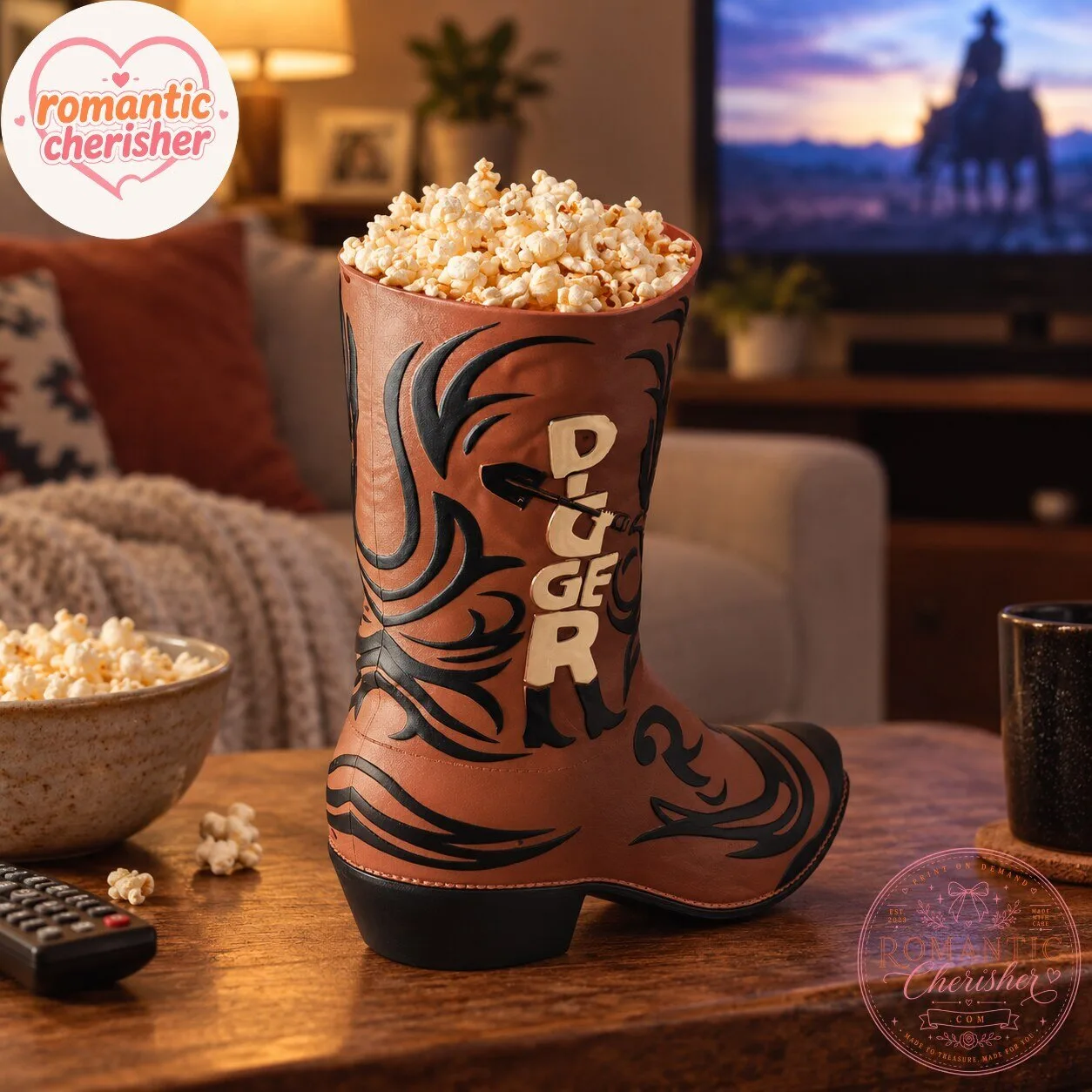 The Digger Boot Movie Night Popcorn Bucket