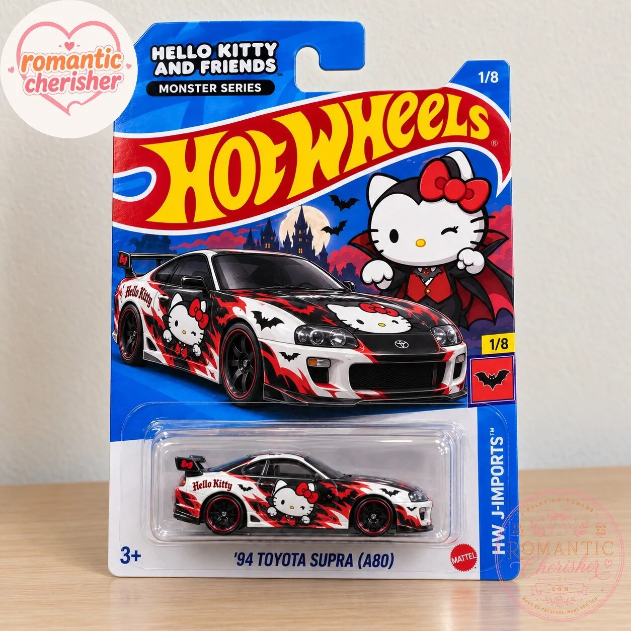 Hot Wheels Hello Kitty And Friends Monster Series 1994 Toyota Supra A80 Diecast Car