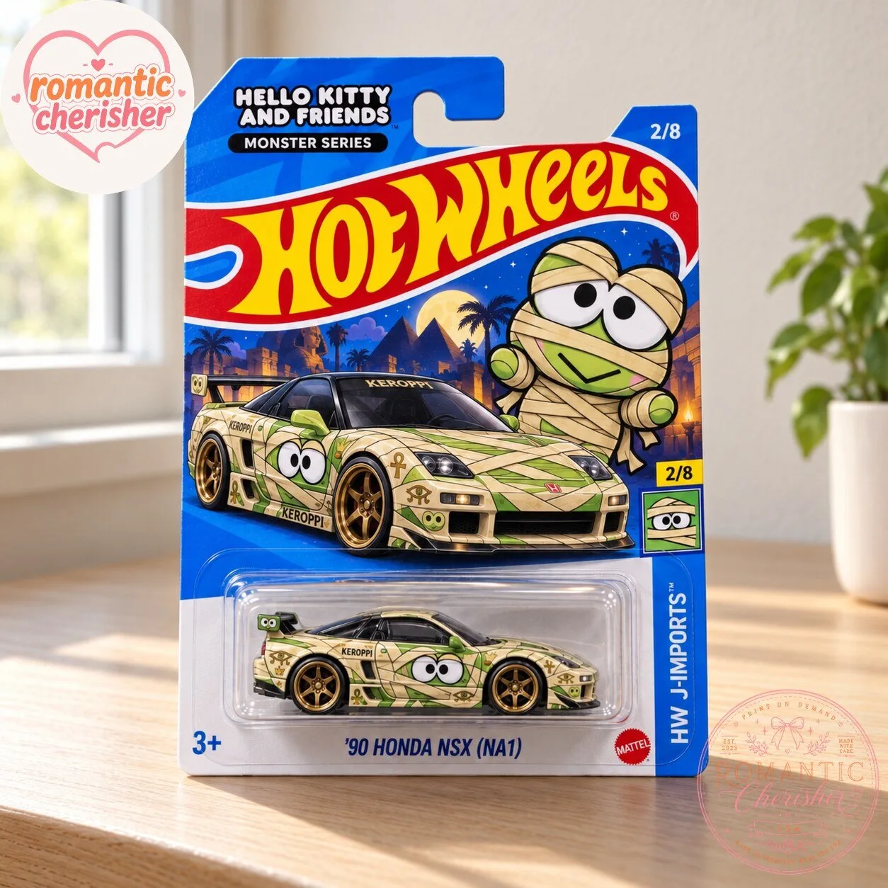 Hot Wheels Hello Kitty And Friends Monster Series Keroppi 1990 Honda NSX NA1 Diecast Car