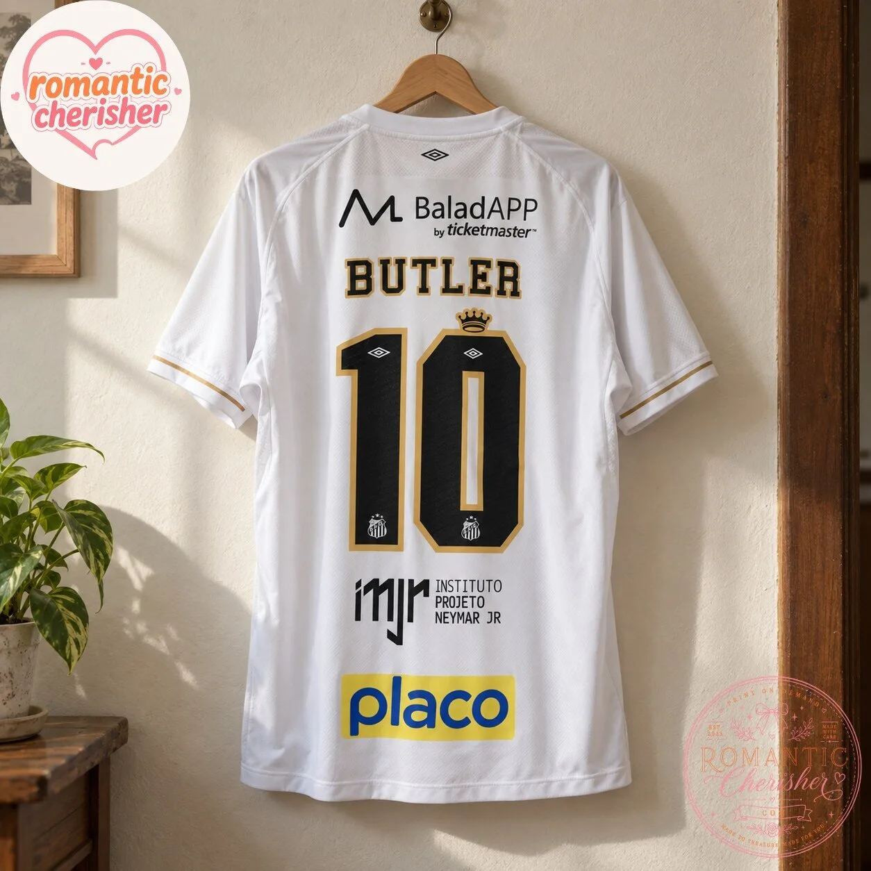 Santos FC Butler Number 10 White Soccer Jersey