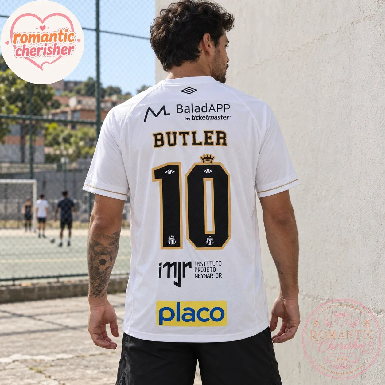 Santos FC Butler Number 10 White Soccer Jersey 5 Santos FC Butler Number 10 White Soccer Jersey