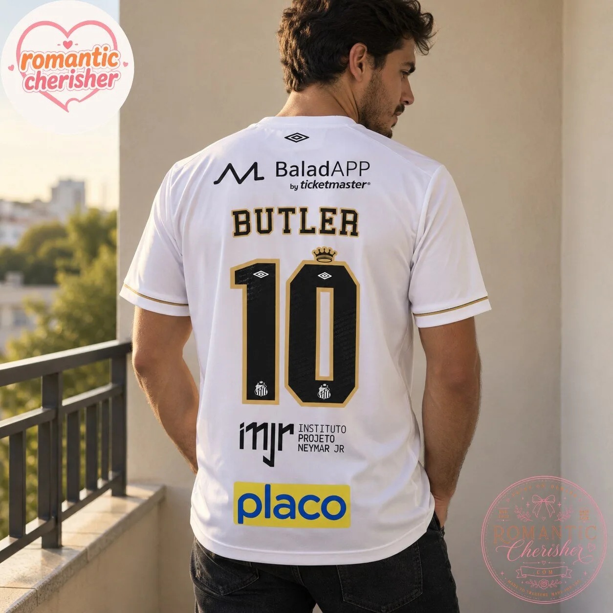 Santos FC Butler Number 10 White Soccer Jersey 7 Santos FC Butler Number 10 White Soccer Jersey