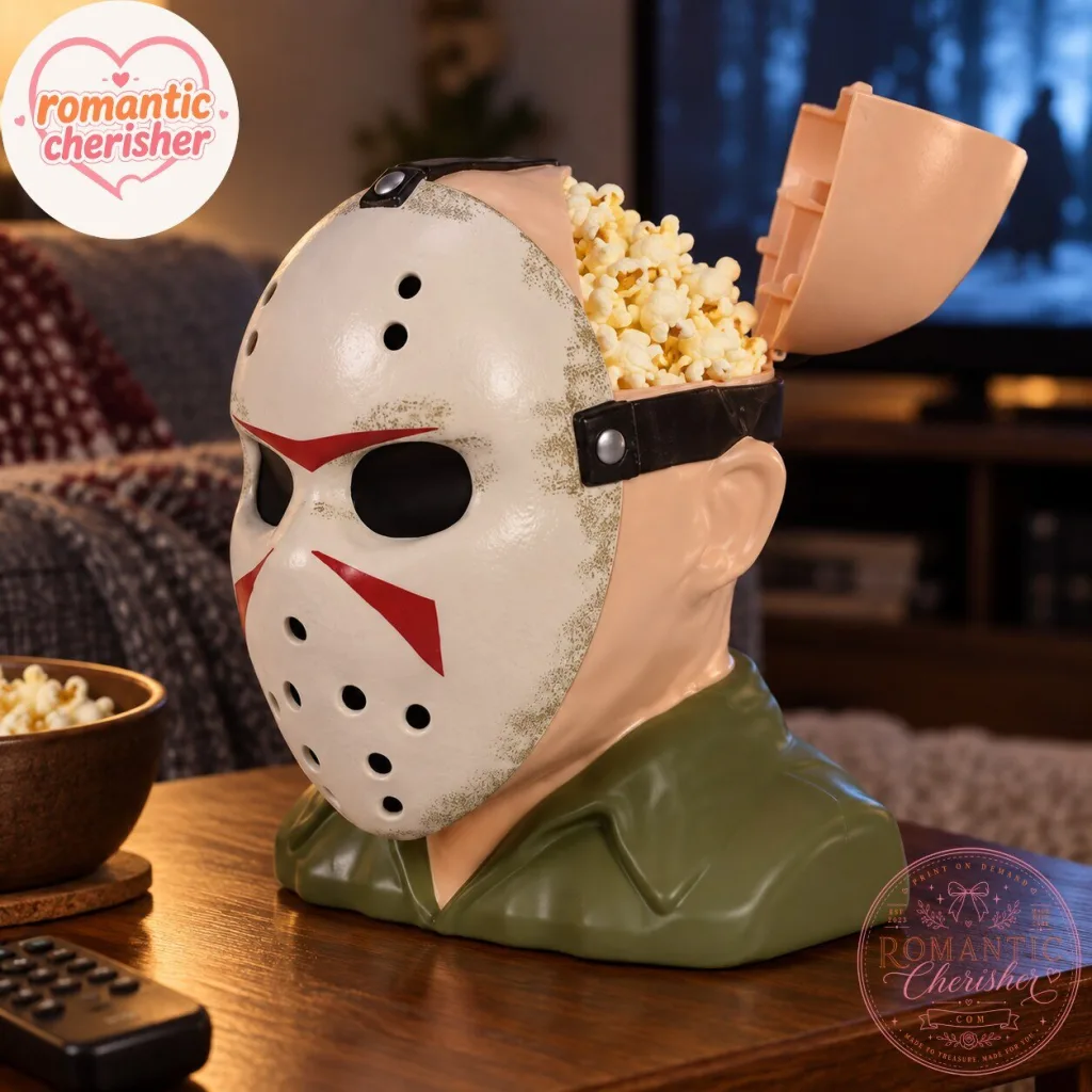 Jason Voorhees Hockey Mask Head Popcorn Bucket