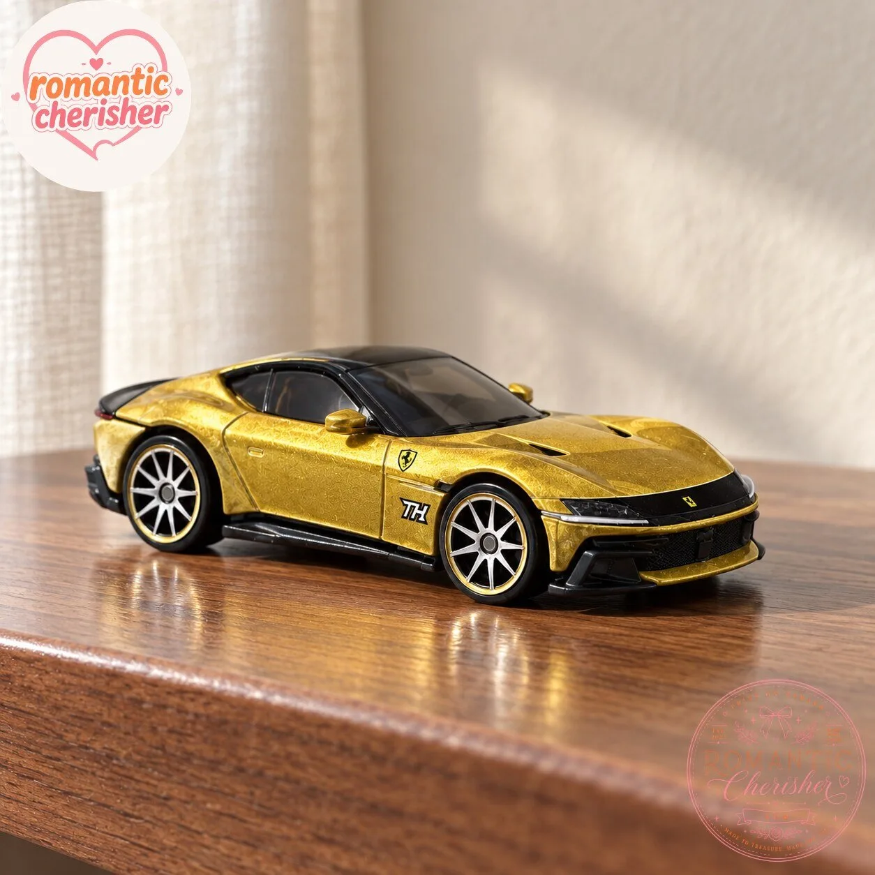 Hot Wheels Ferrari 12Cilindri Gold Die-Cast Car 5 Hot Wheels Ferrari 12Cilindri Gold Die-Cast Car