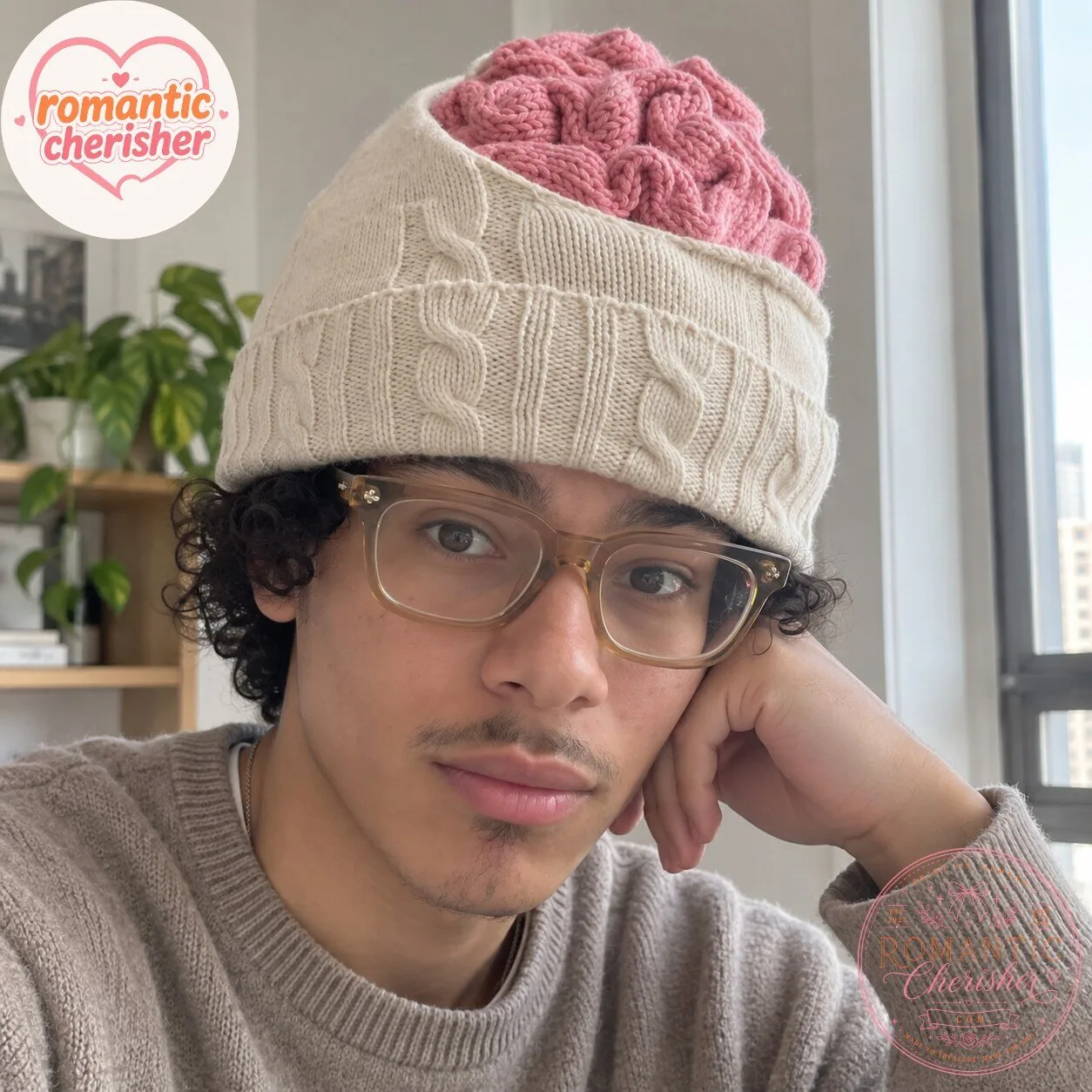 Exposed Brain Knit Beanie Hat 7 Exposed Brain Knit Beanie Hat