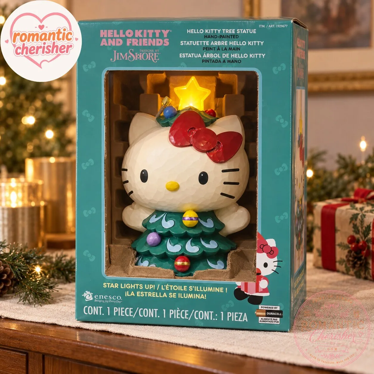 Hello Kitty Christmas Tree With LED Star Jim Shore Figurine