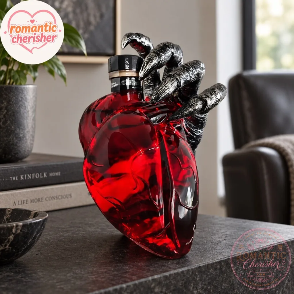 "Stylish Gothic Anatomical Heart Glass Decanter Bottle: Unique Gift Idea" 28 Gothic Anatomical Heart Glass Decanter Bottle