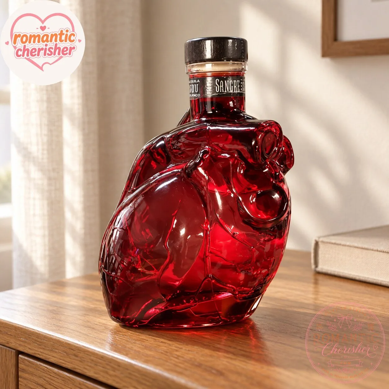 Gothic Anatomical Heart Glass Decanter Bottle 7 Gothic Anatomical Heart Glass Decanter Bottle