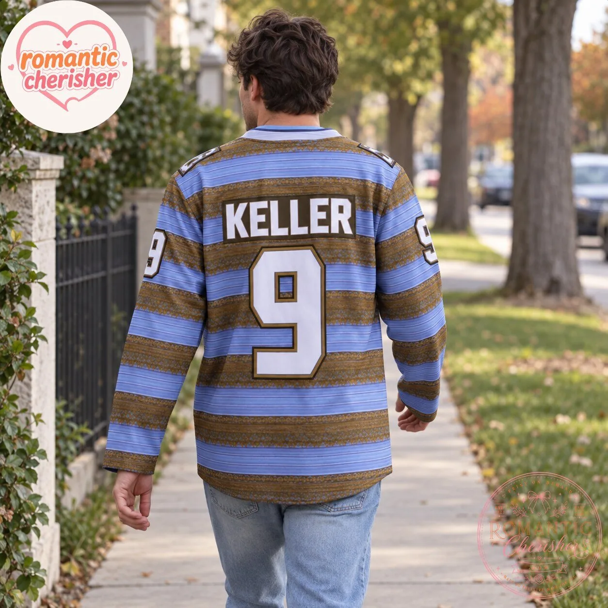 Utah Mammoth Keller Number 9 Blue And Black Striped Hockey Jersey 7 Utah Mammoth Keller Number 9 Blue And Black Striped Hockey Jersey