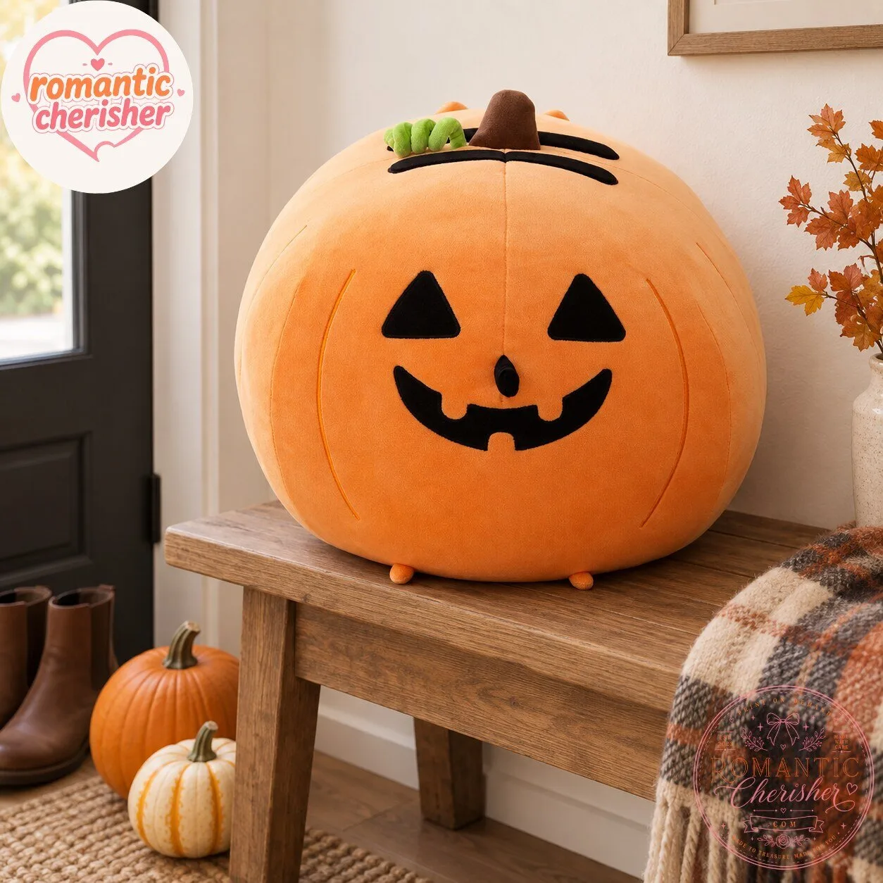 Big Mochi Pumpkin Jack O Lantern Squisheen Plush 7 Big Mochi Pumpkin Jack O Lantern Squisheen Plush
