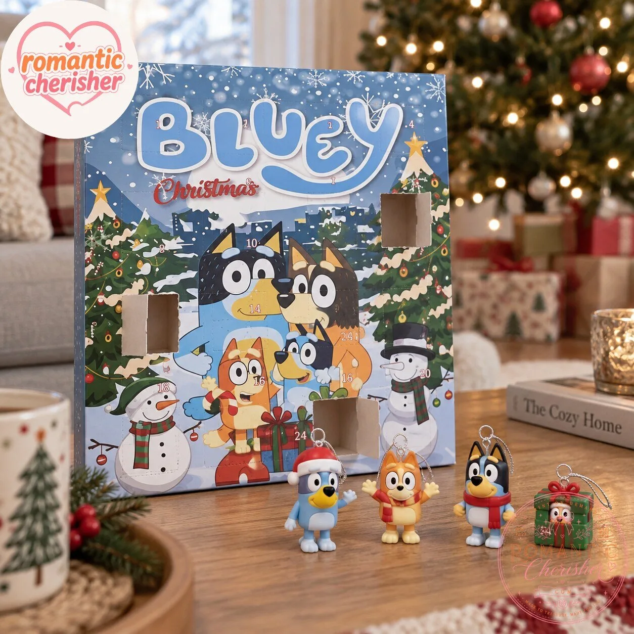 Bluey Christmas Advent Calendar Ornament Set