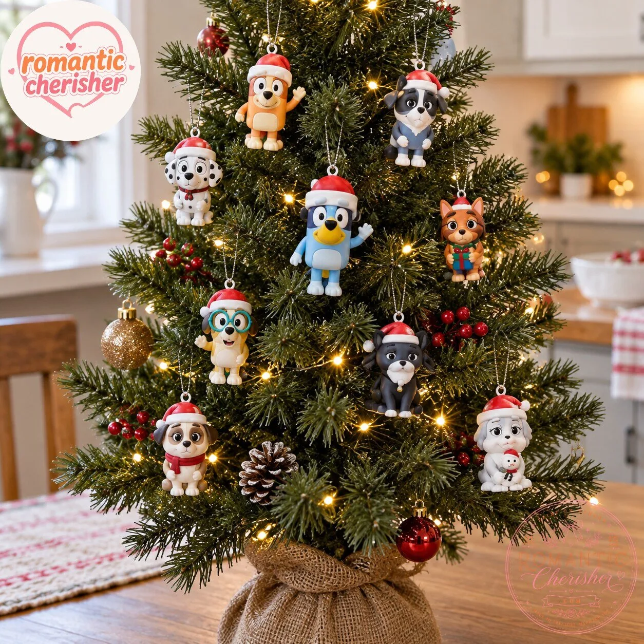 Bluey Christmas Advent Calendar Ornament Set 5 Bluey Christmas Advent Calendar Ornament Set