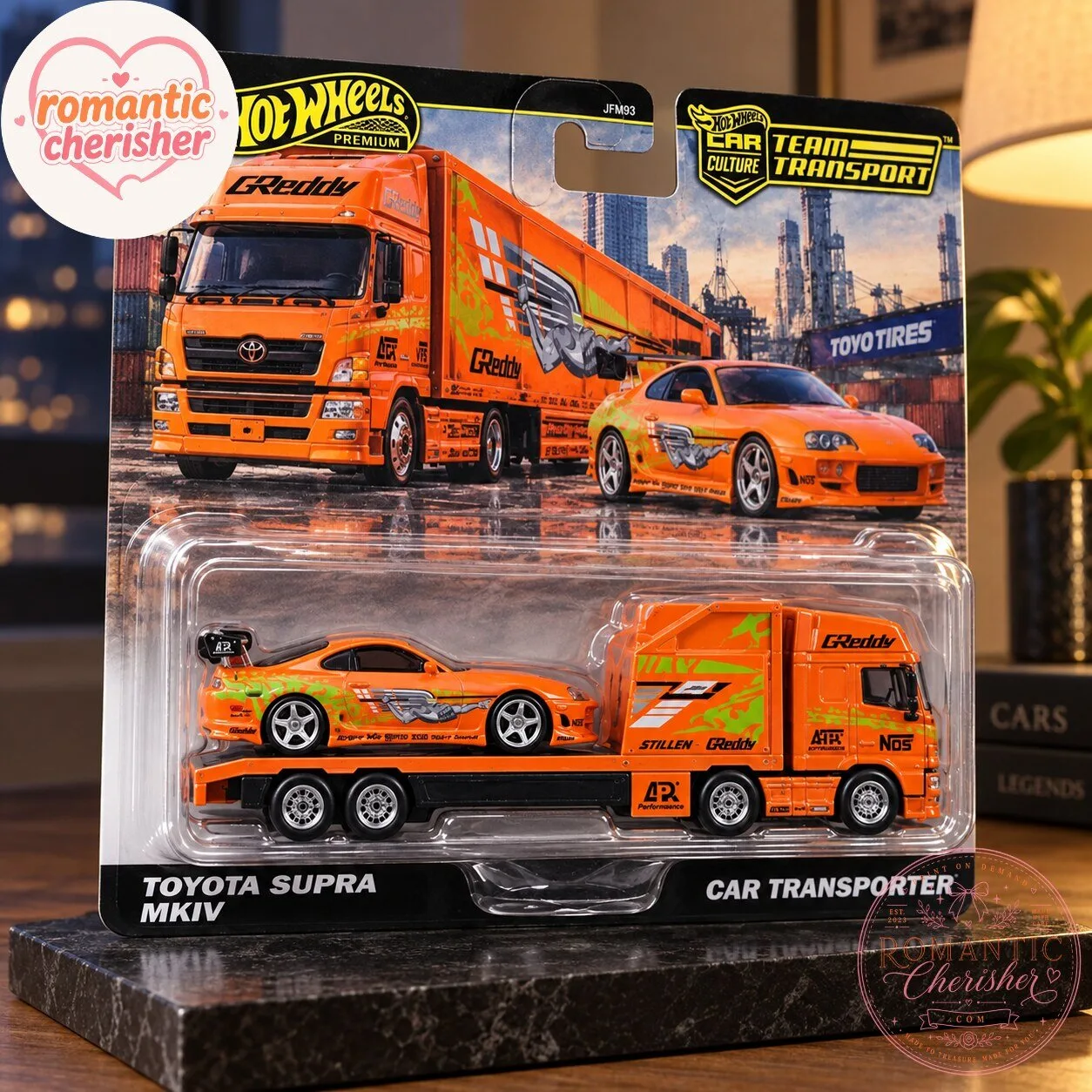 Hot Wheels Premium Team Transport Toyota Supra MKIV Car Transporter