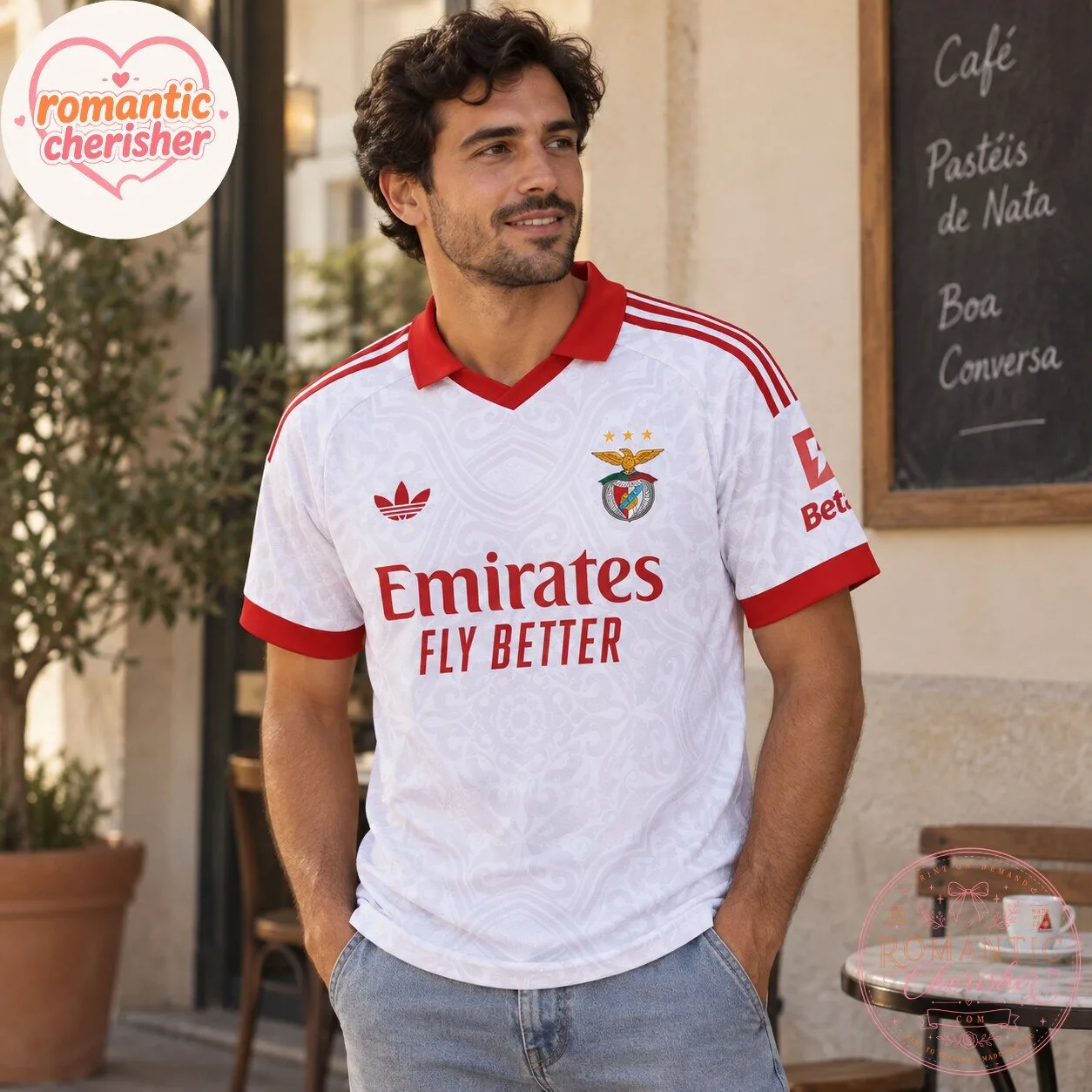 Adidas SL Benfica 2026 2027 Away Jersey White 5 Adidas SL Benfica 2026 2027 Away Jersey White