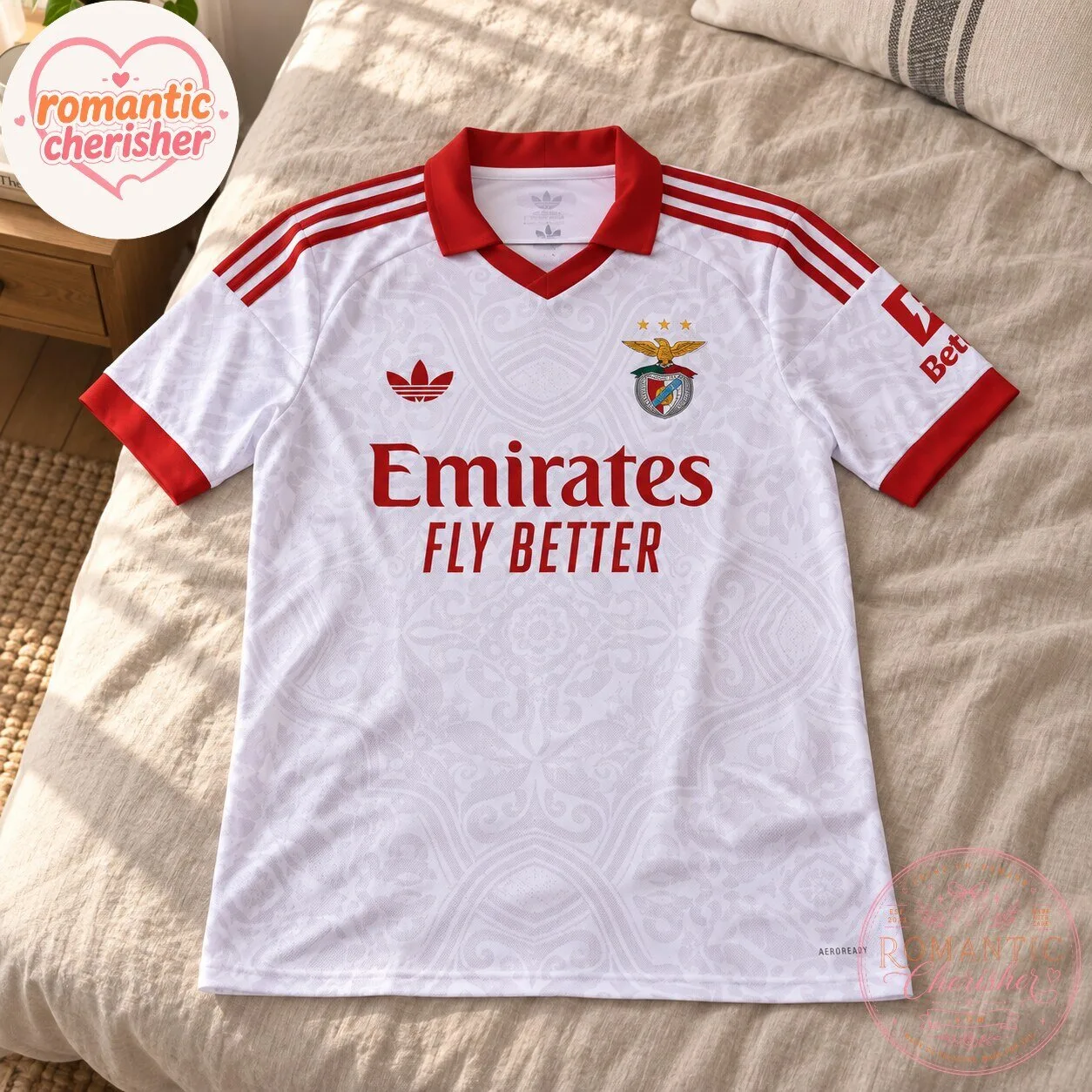Adidas SL Benfica 2026 2027 Away Jersey White 6 Adidas SL Benfica 2026 2027 Away Jersey White