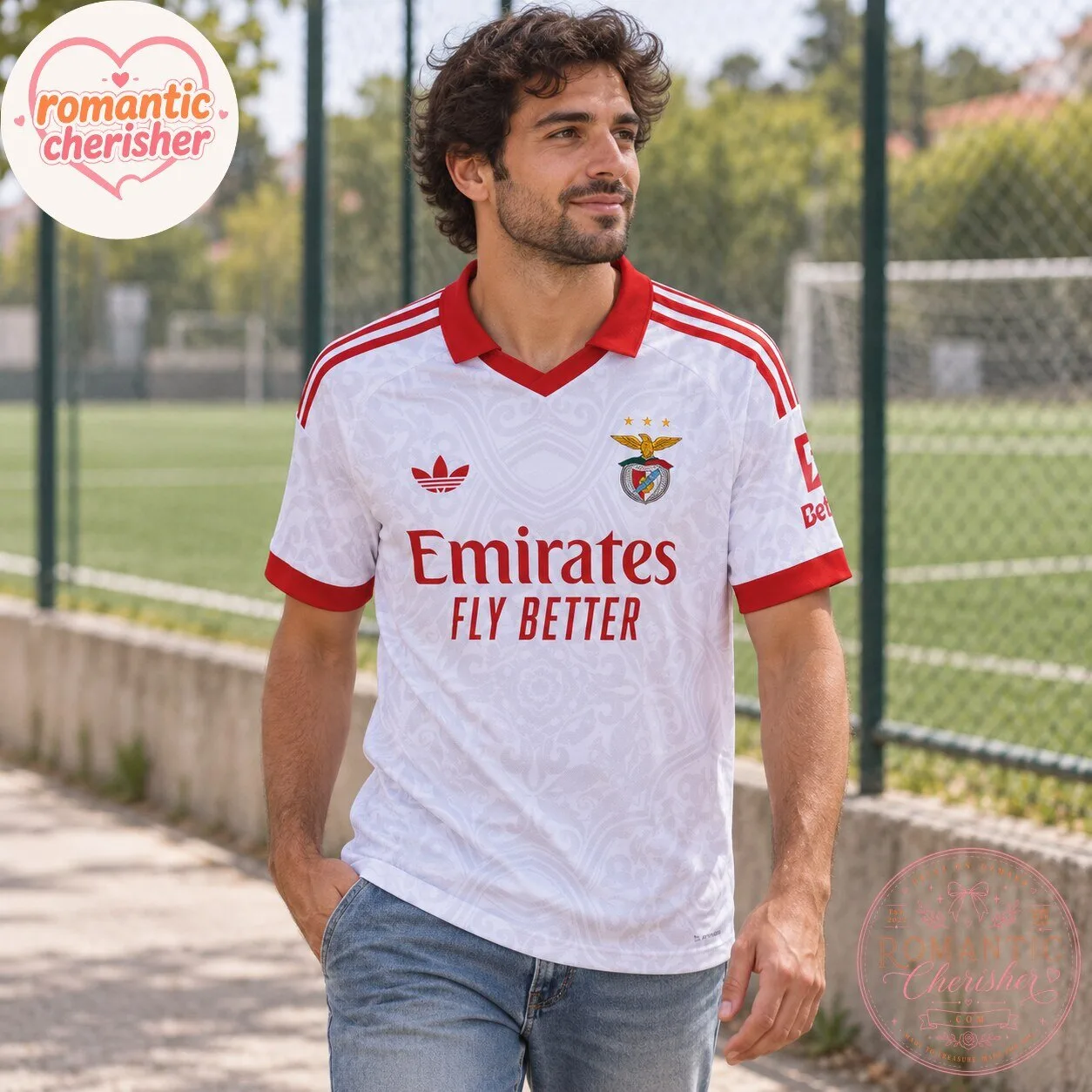 Adidas SL Benfica 2026 2027 Away Jersey White 7 Adidas SL Benfica 2026 2027 Away Jersey White