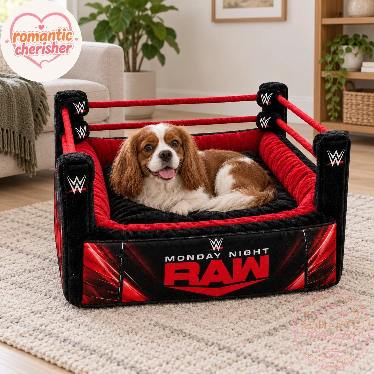 WWE Monday Night Raw Wrestling Ring Pet Bed 5 WWE Monday Night Raw Wrestling Ring Pet Bed