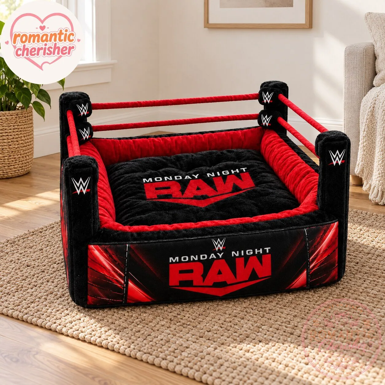 WWE Monday Night Raw Wrestling Ring Pet Bed 6 WWE Monday Night Raw Wrestling Ring Pet Bed