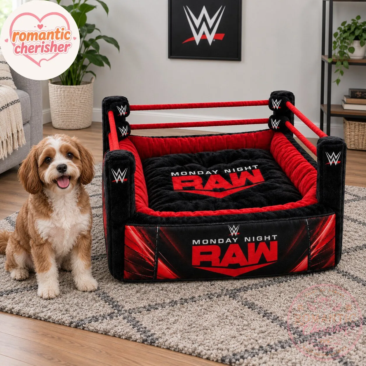 WWE Monday Night Raw Wrestling Ring Pet Bed 7 WWE Monday Night Raw Wrestling Ring Pet Bed