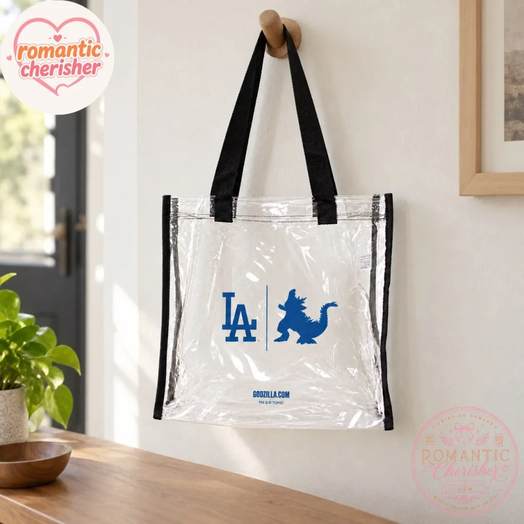 Los Angeles Dodgers x Godzilla Clear Tote Bag Los Angeles Dodgers x Godzilla Clear Tote Bag