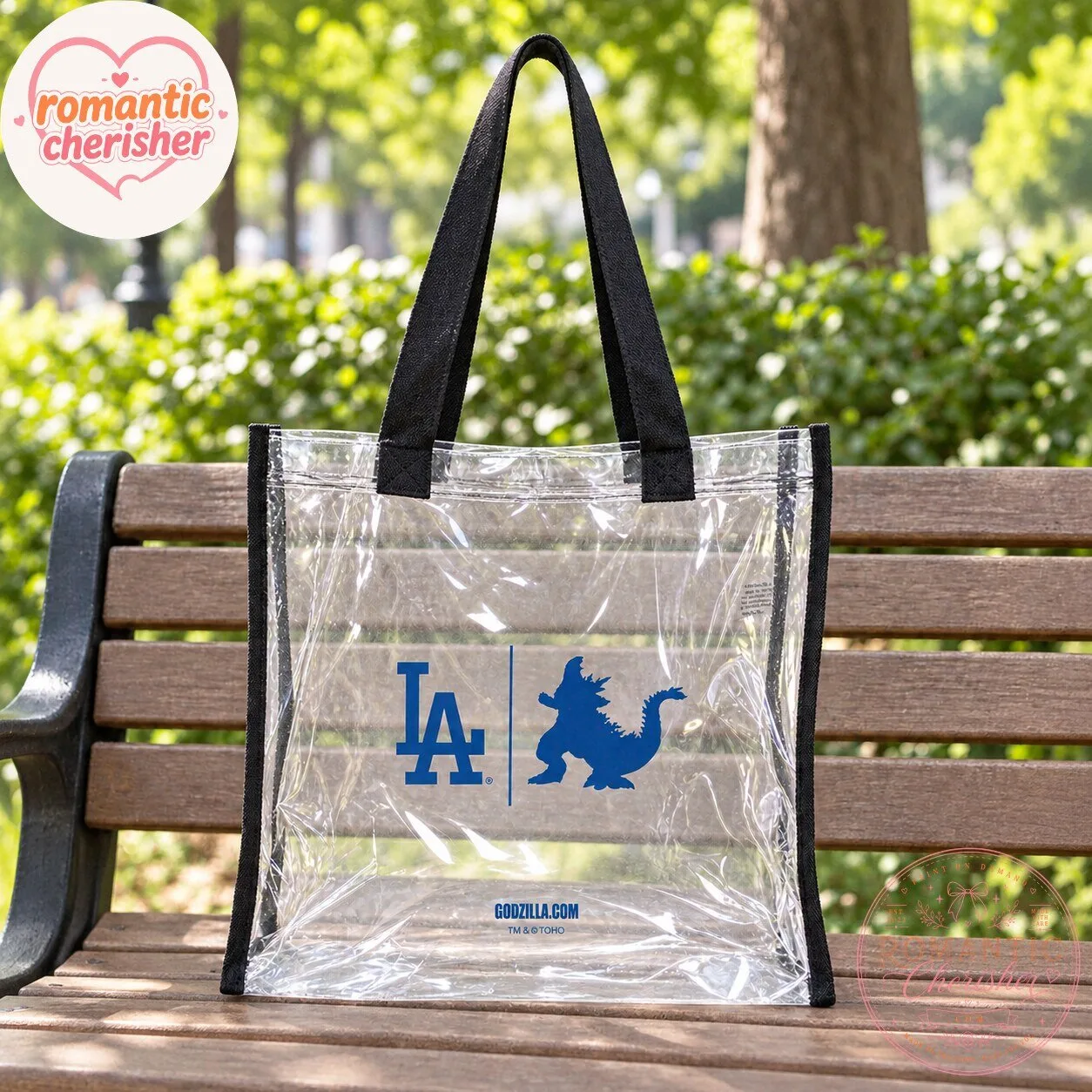Los Angeles Dodgers x Godzilla Clear Tote Bag 5 Los Angeles Dodgers x Godzilla Clear Tote Bag