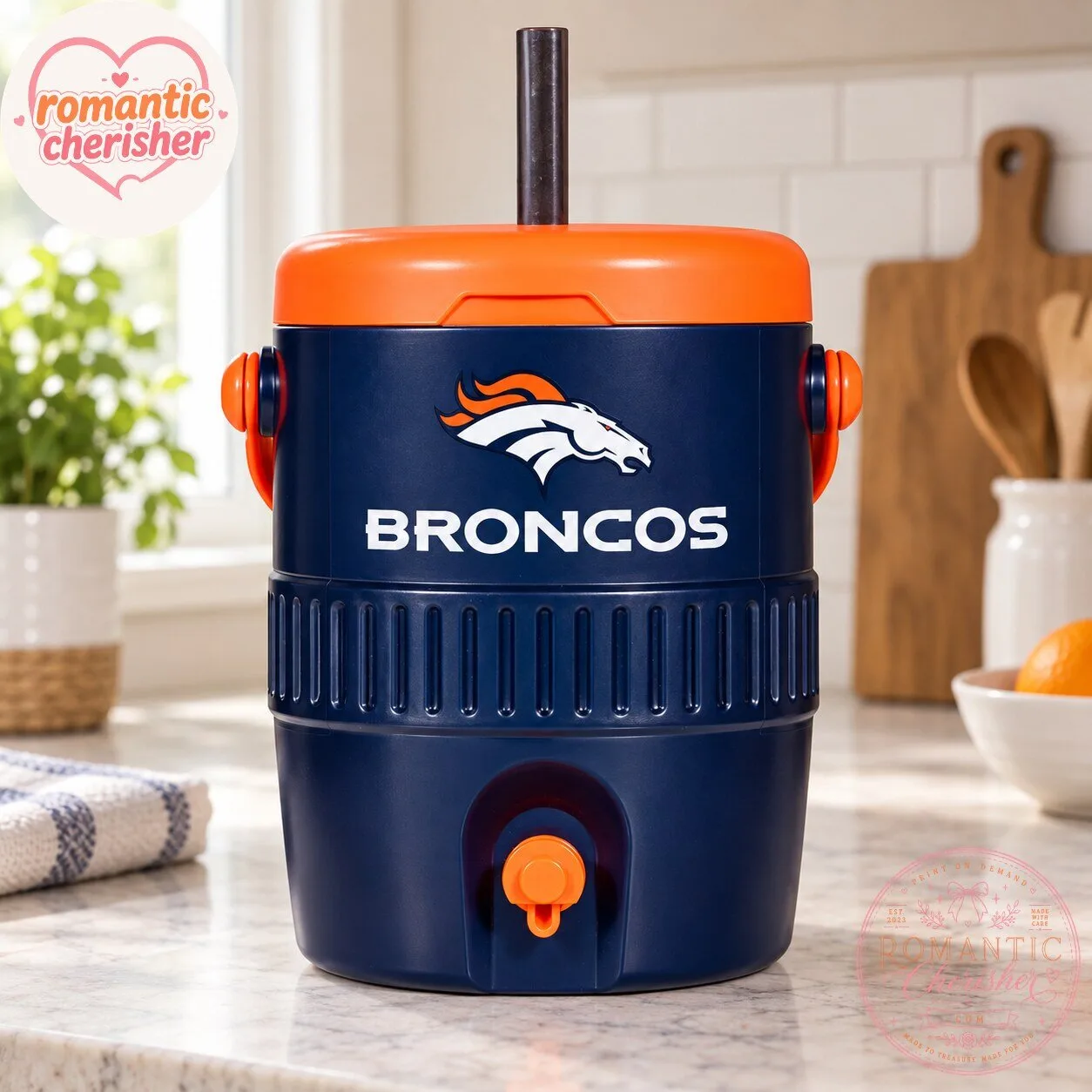 Denver Broncos Drink Dispenser Cooler Cup 6 Denver Broncos Drink Dispenser Cooler Cup