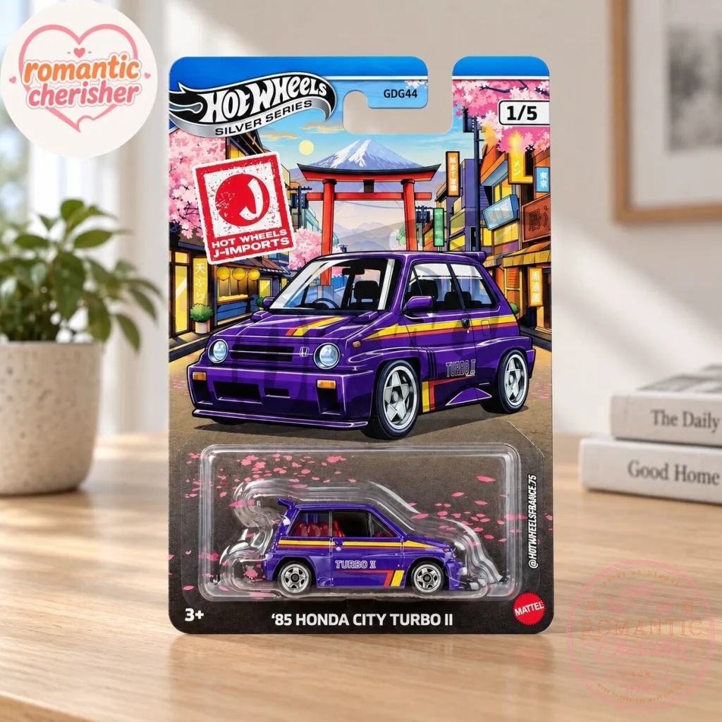 "Collectible Hot Wheels Cars & Unique Hello Kitty Texas Gifts" 6 Hot Wheels Silver Series J-Imports 1985 Honda City Turbo II Die-Cast Car