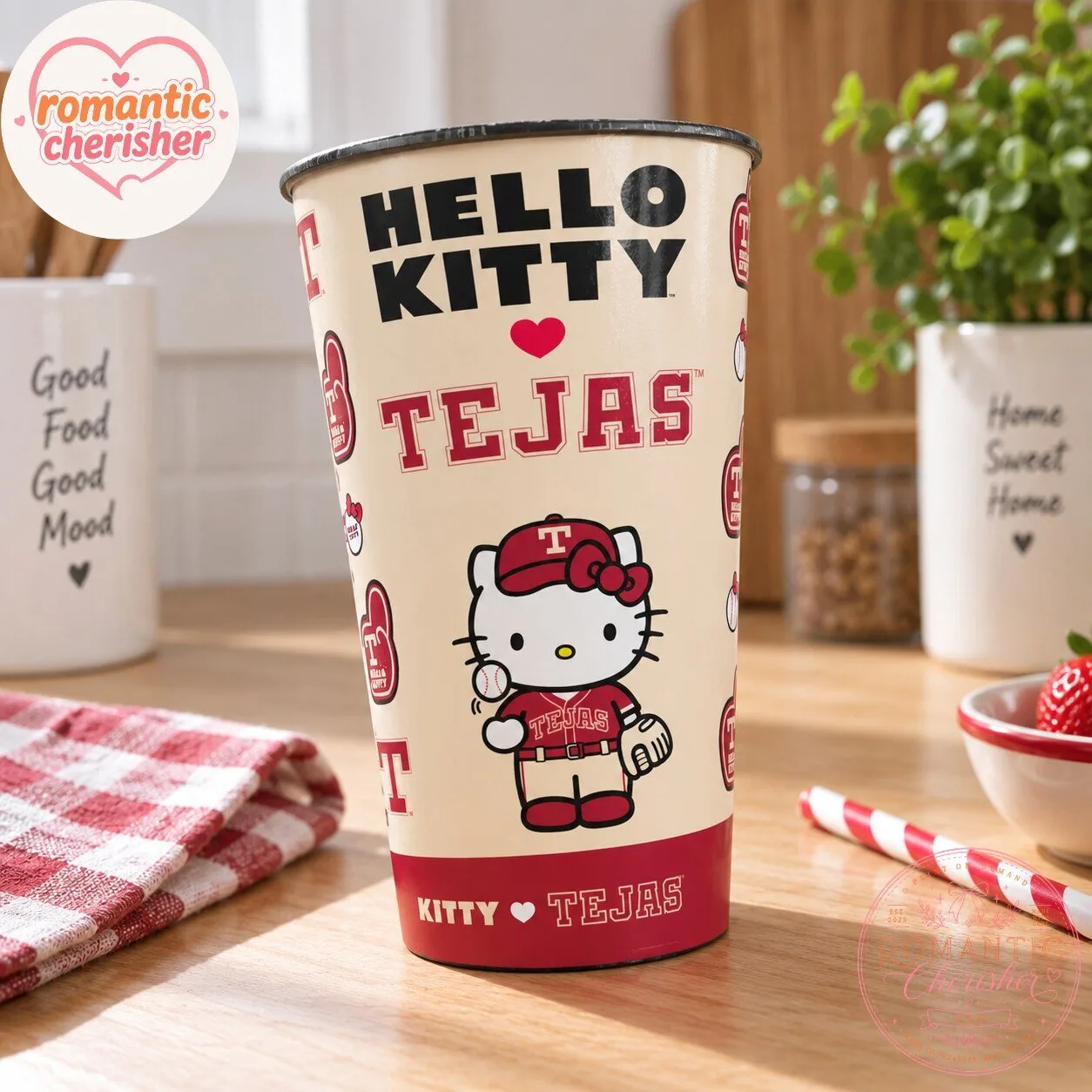 Hello Kitty Texas Rangers Tejas Souvenir Cup