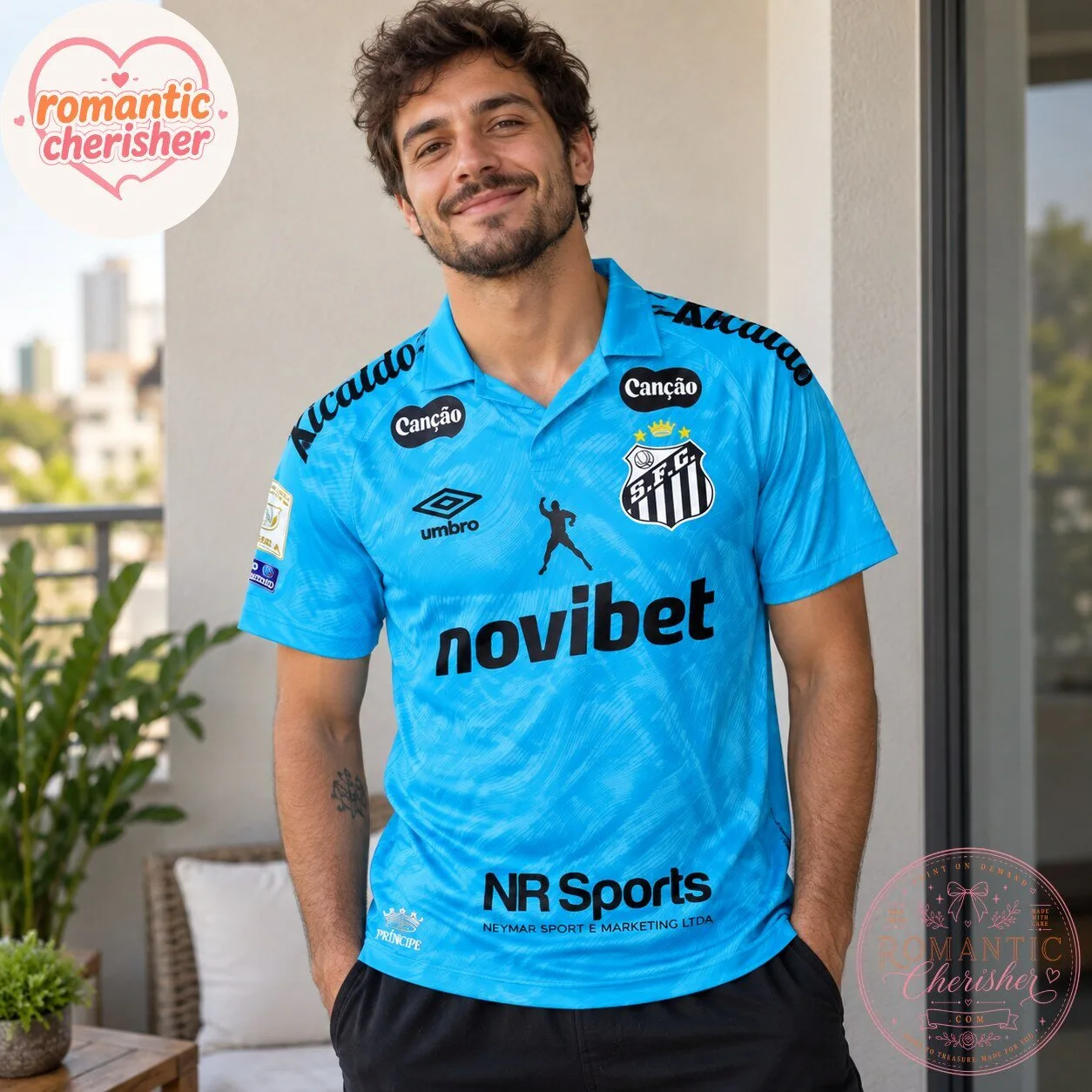 Santos FC 2025-2026 Blue Soccer Jersey 5 Santos FC 2025-2026 Blue Soccer Jersey