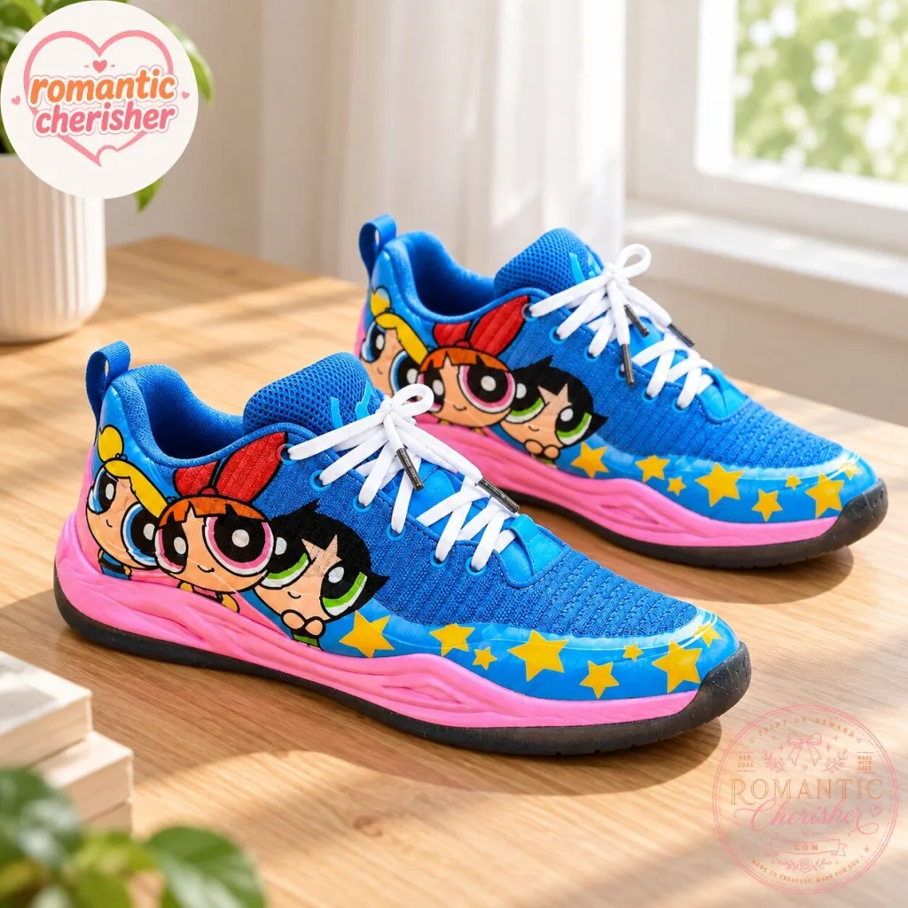The Powerpuff Girls Custom Q4 Basketball Shoes The Powerpuff Girls Custom Q4 Basketball Shoes