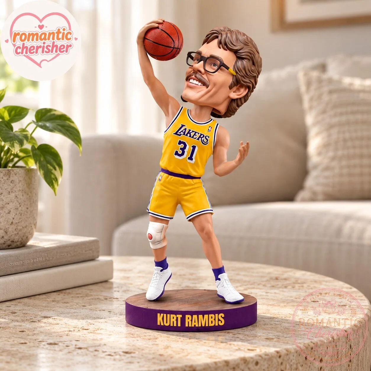 Kurt Rambis Los Angeles Lakers Bobblehead Figure 7 Kurt Rambis Los Angeles Lakers Bobblehead Figure