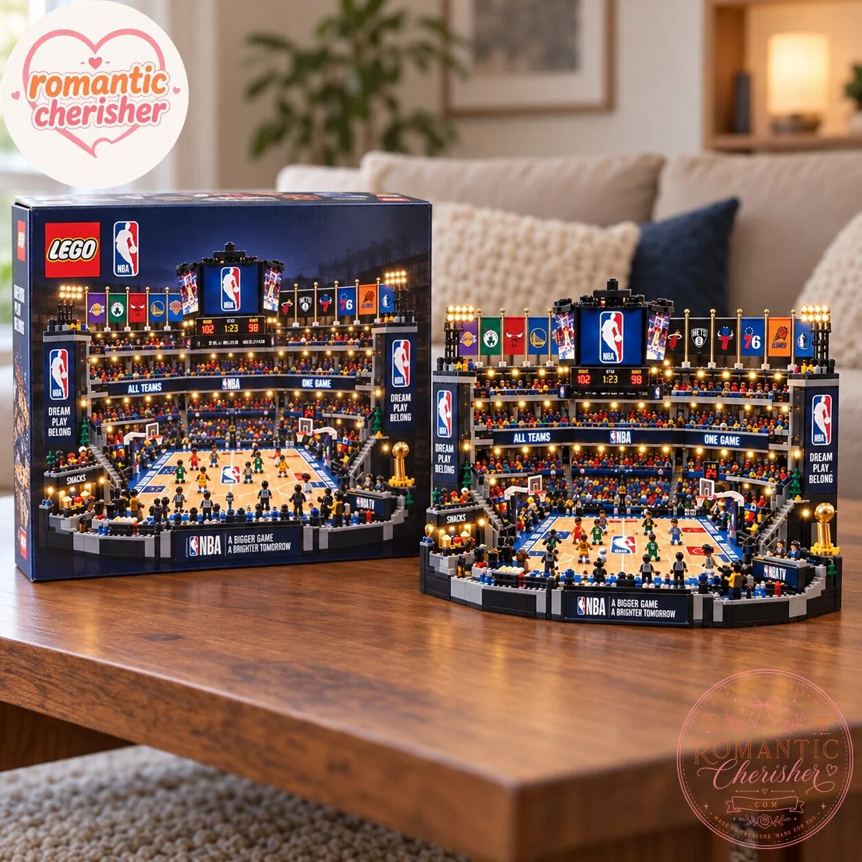 LEGO NBA Basketball Arena Building Set – Detailed Stadium Model Kit for Basketball Fans