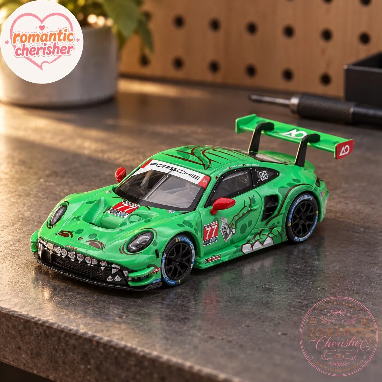 MINI GT Porsche 911 GT3 R #77 Rexy Diecast Model 6 MINI GT Porsche 911 GT3 R #77 Rexy Diecast Model