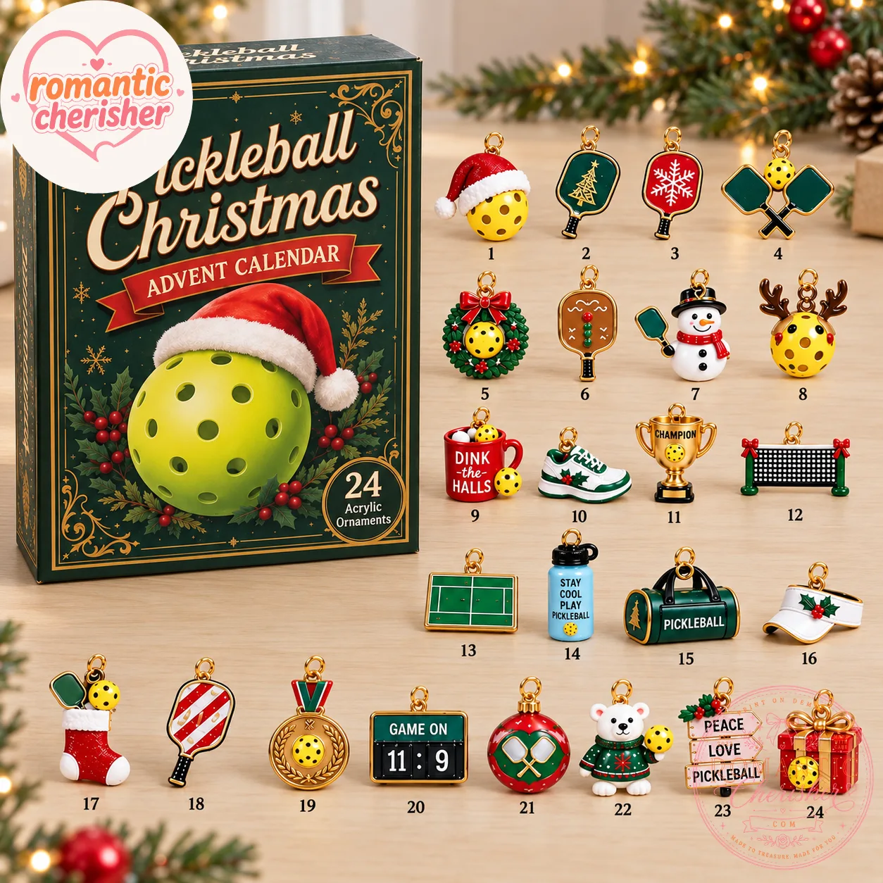 Pickleball 24 Days Christmas Advent Calendar
