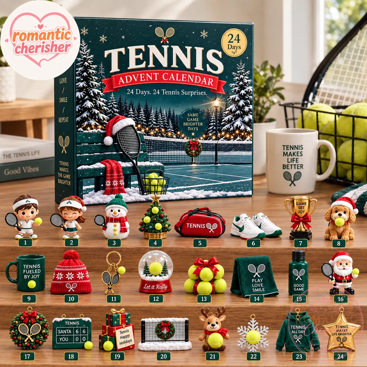Tennis Advent Calendar Gift Box - 24 Day Countdown